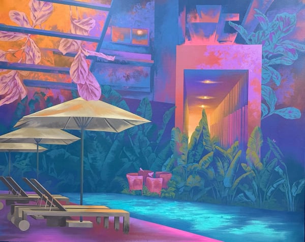 Shen Jiaqi, Between Vertical Light and Shimmering Sky, 2023