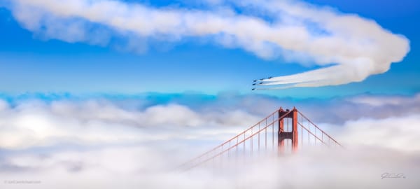 Jon Carmichael, Imagine, 2015 (Blue Angels performing over the Golden Gate), 2015