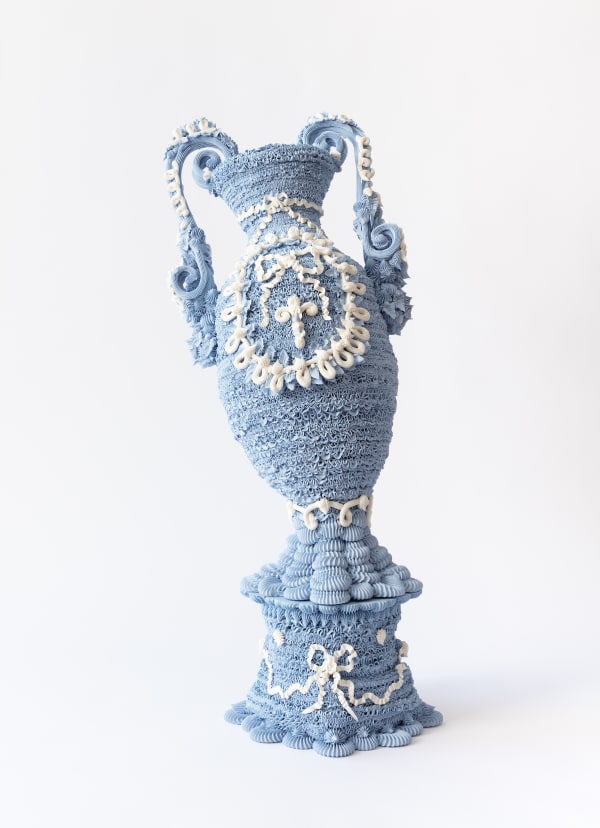 Ebony Russell, Indecorum: Swoon Urn & Pedestal , 2025