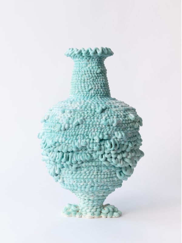 Ebony Russell, Suspiciously Beautiful: Loose Loops Celadon , 2025