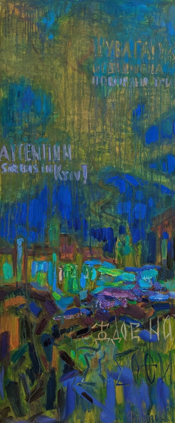Olga Morozova, Night over Kyiv, 2022