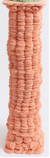 Ebony Russell, Peach Piped Pedestal, 2023