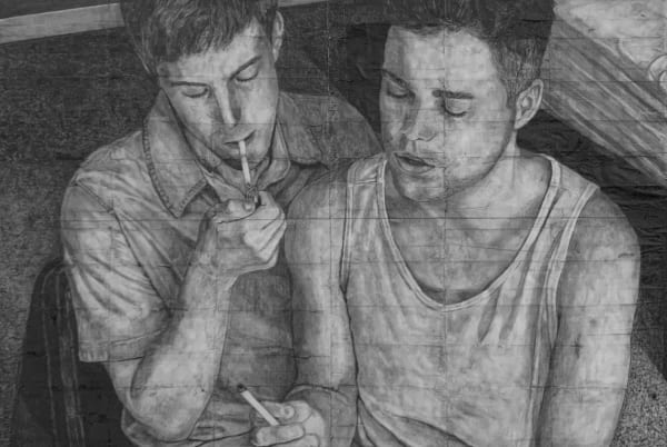 James Robert Morrison, There is never more than a fag paper between them - Liam and Ryan, 2024