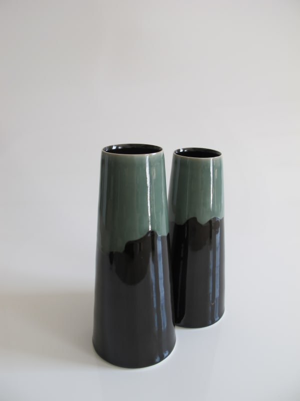 Chris Keenan, Pair of Limoges Porcelain Vessels, 2020