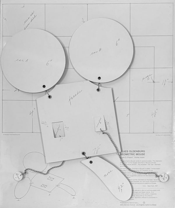 Claes Oldenburg, Geometric Mouse, Scale D (Paper), "Home-made", 1971