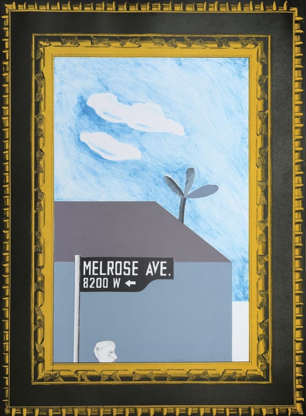 David Hockney, Picture of Melrose Avenue in an Ornate Gold Frame from A Hollywood Collection, 1965