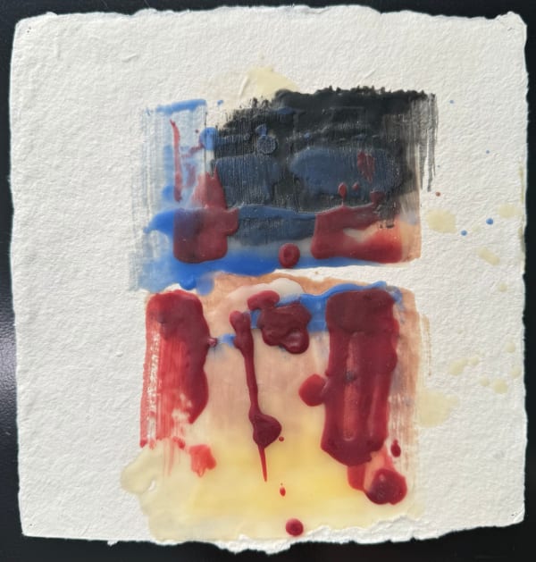 Lynda Benglis. Wax on handmade paper.