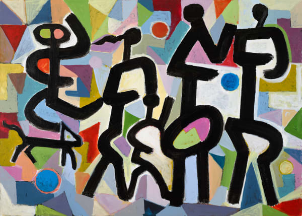 Fawzi Baalbaki, أشخاص مع كلب , 2024