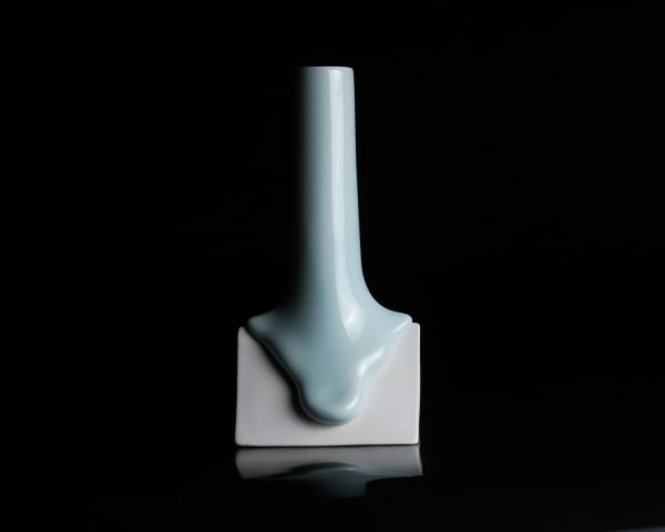 Sakaegi Masatoshi 栄木正敏, No. 3 Surface tension series: celadon glazed vase, Triangle, 2019