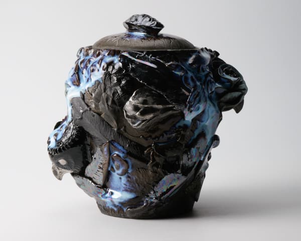 Oishi Sayaka 大石早矢香, Water Jar - feathers- 水指, 2024