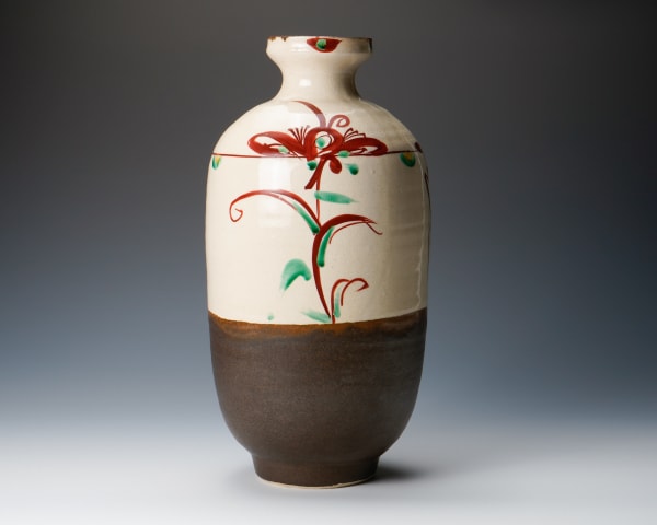 FUJIMOTO YOSHIMICHI (NŌDŌ) 藤本能道, Flower vase with Aka-E designs