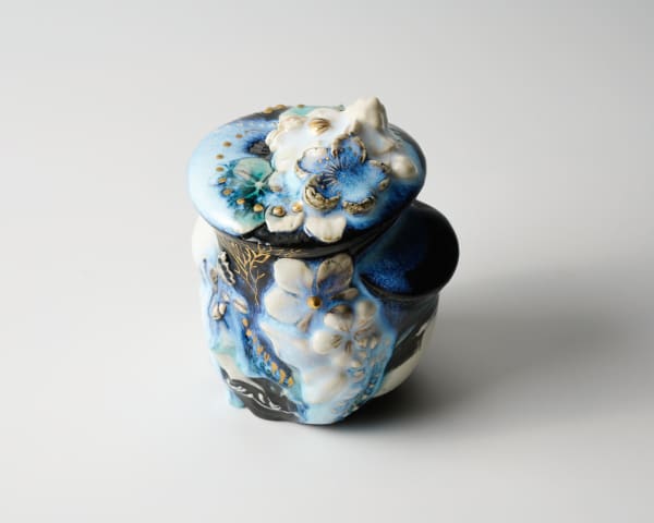 Oishi Sayaka 大石早矢香, No.4 Tea caddy "Kinoko (mushroom)" 茶入, 2024