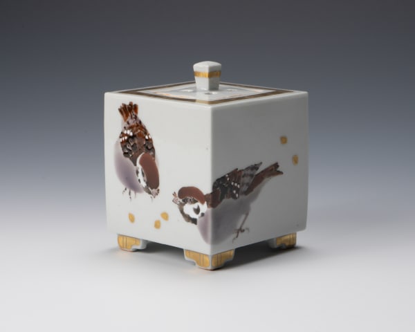 Takegoshi Jun 武腰 潤, Incense burner with sparrow motif