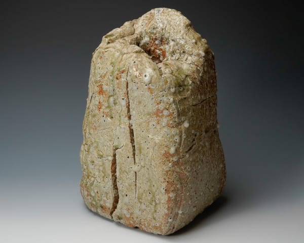 Tsujimura Shiro 辻村史朗, Natural Ash Glazed “Shizen-yu” Flower Vessel