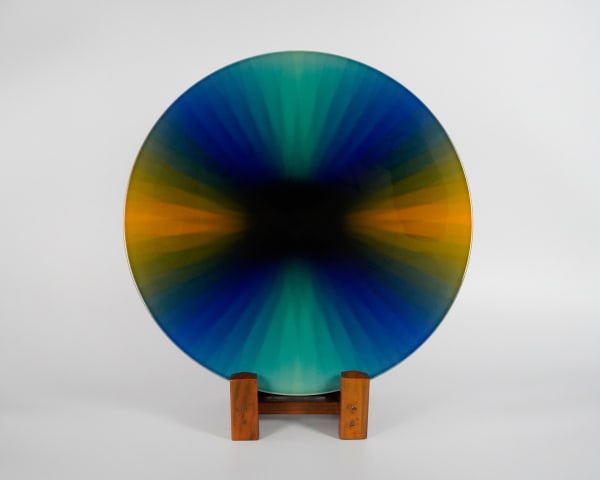 TOKUDA Yasokichi Ⅲ 3代 徳田八十吉, Plate with Polychrome Enamel Overglaze 旋律