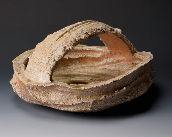 Kohara Yasuhiro 小原康裕, Shigaraki Basket with Handle 2 信楽手鉢, 2020