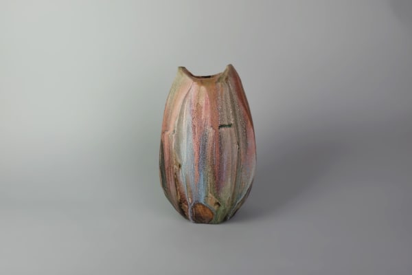 Hayashi Shotaro 林正太郎, Flower Jar with Thousands of Leaves 万葉彩花壺