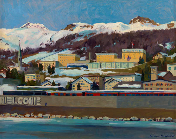 St Moritz from the Lake