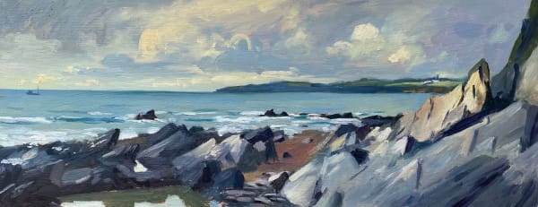 Rockpool Reflections and Distant Gerrans Steeple