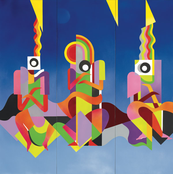 Abdelkader Laâraj, Sans titre, triptyque, 2025