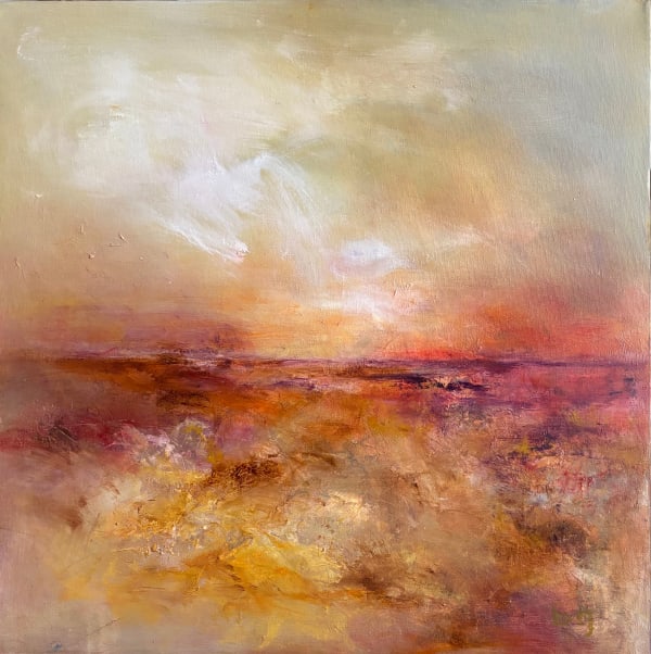 Barbara Grenet Sunset Oil on Canvas 51 x 51cm