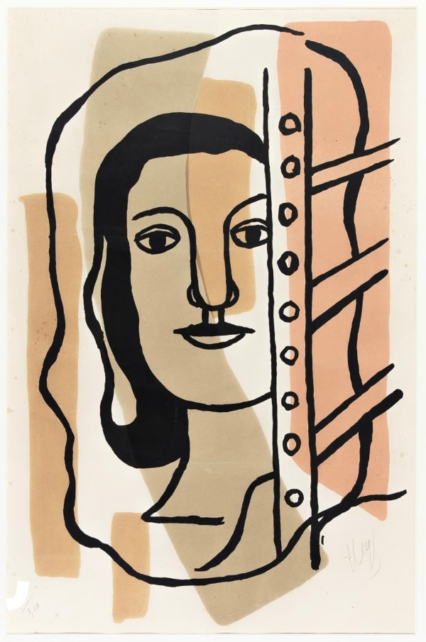 Fernand Leger - Tete de Femme , 1949