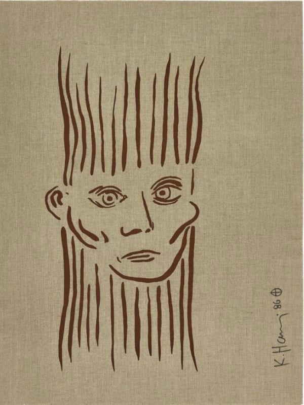 Keith Haring - Portrait of Joseph Beuys , 1986