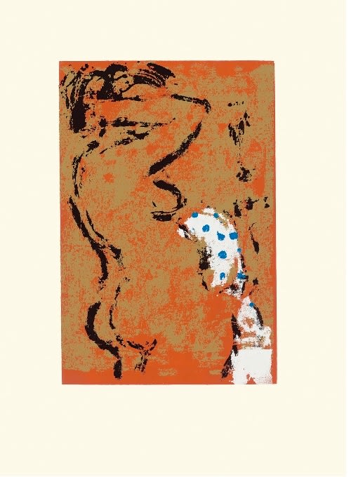 Orange Nude Blue Spot