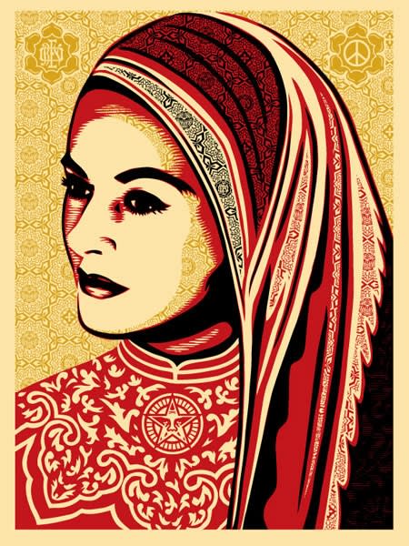 Shepard Fairey Peace Woman Screen Print 60 x 44 cm