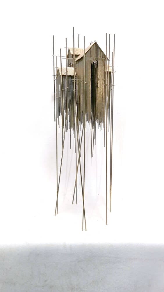 David Moreno Comunidad El dorado 01, 2019 Carbon Steel, Silver, Paint 30 x 30 x 110 cm 12 x 12 x 43 inches
