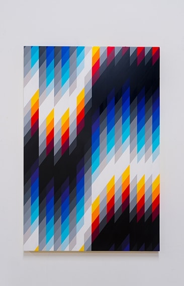 Felipe Pantone Chromadynamica 56 spray paint on aluminum panel 120 x 80 cm