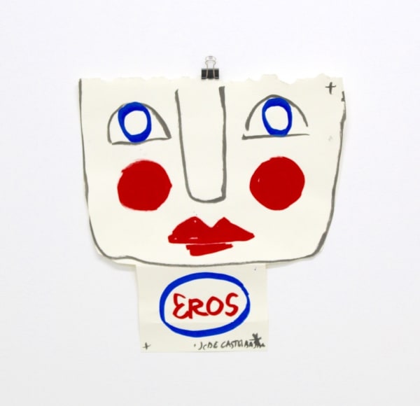 Castelbajac Eros drawing on paper 29,5 x 28 cm