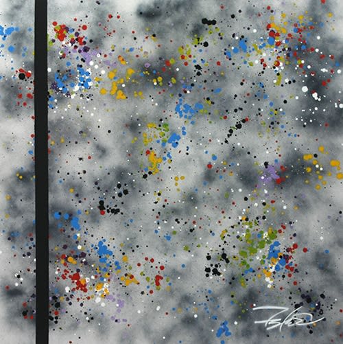 Futura Pollock Redux 4 Spray can and acrylic on canvas 139 x 139 cm