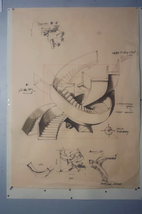 Michael Yu Staircase, 2015 Mixed media on paper 50 x 35 cm