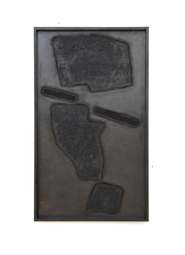 Vincent Dubourg Embryon, 2022 Print burned on wood 134 x 79 cm 53 x 31 1/2 in