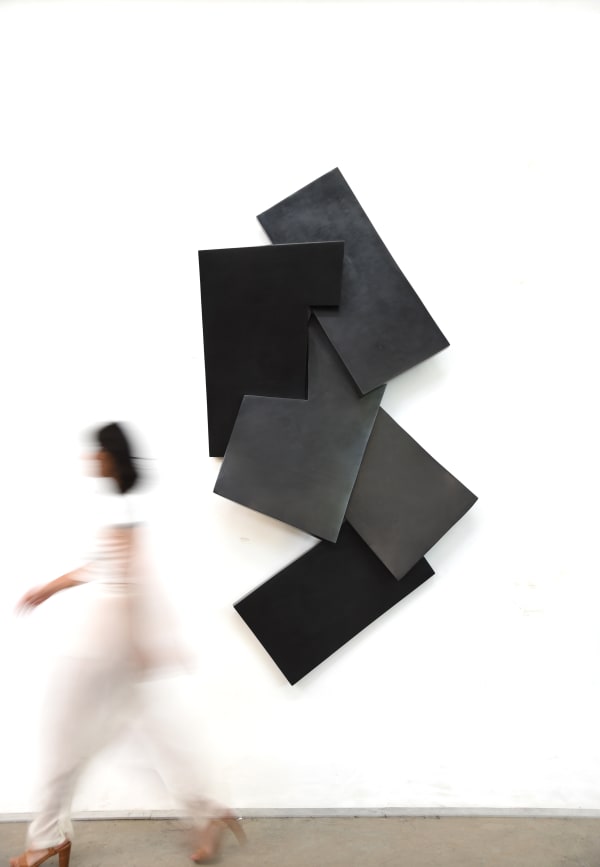 Vincent Dubourg Etude Mesopotamie, 2021 Wood installation 250 x 130 x 35 cm 98 1/2 x 51 1/2 x 14 in