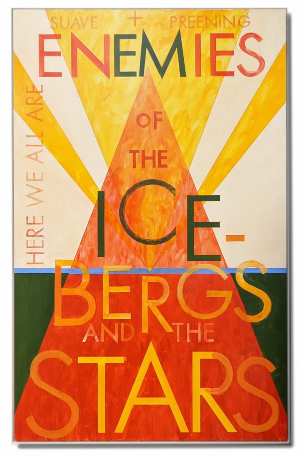 Robert Montgomery, Annunciation Painting (Enemies of the Icebergs and the Stars), 2019