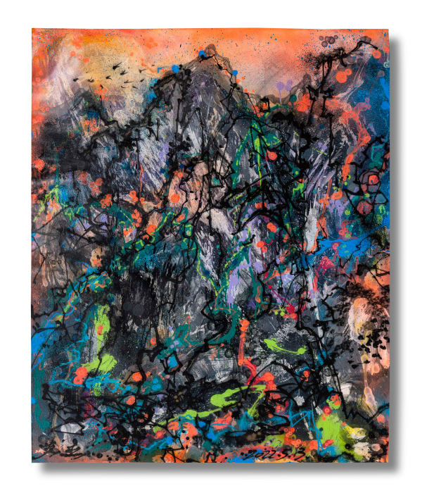 Chen Yingjie Paint from the Nature of Yunnan No.126, 2022 Acrylic and spray paint on canvas 200 x 160 x 3 cm 78 3/4 x 63 x 1 1/8 in