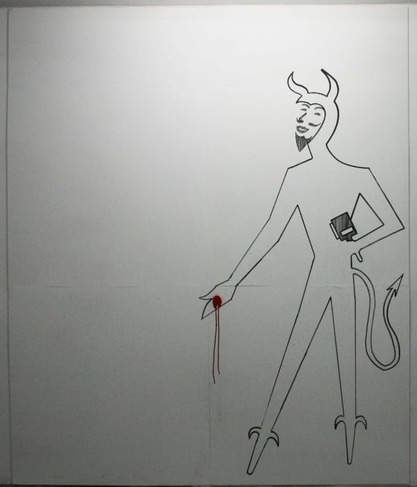Futura Untitled (Evil mural) Sharpie and spray can on wood panels 239 x 200 cm