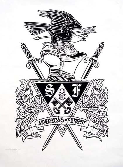 Mike Giant Helmet, 2009 Ink on paper 45 x 60 cm 0/1