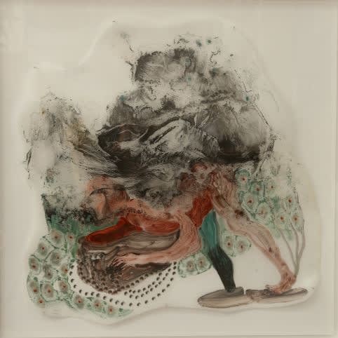Sarah Jerome Untitled 2 watercolor on tracing paper 69 x 69 cm