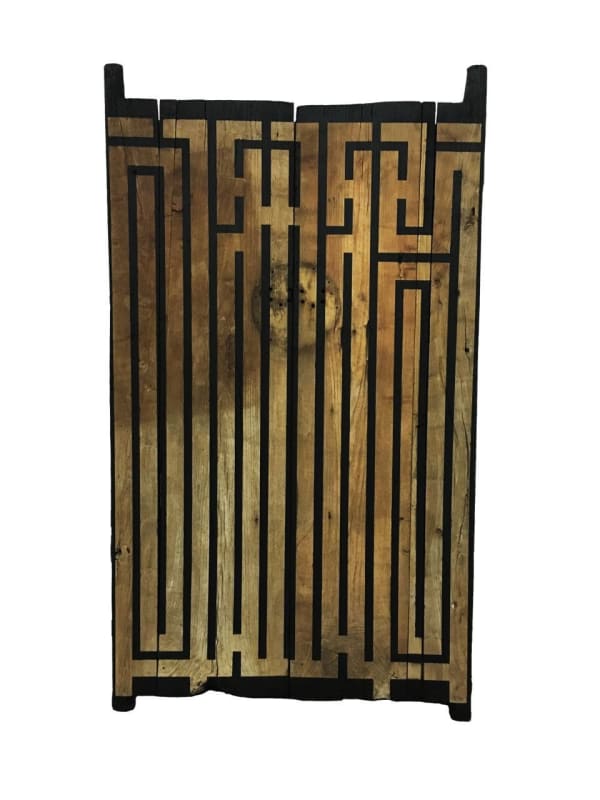 L'Atlas Dong Dong, 2016 Spraycan on old doors 190 x 104 cm 74 3/4 x 41 in