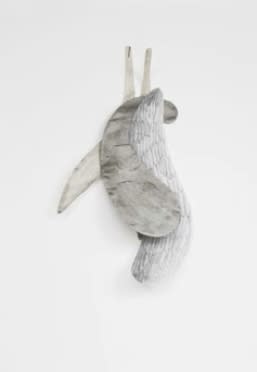 Mathilde Roussel Symbiose 2 collage,watercolor, pencil, pins 43 x 30 cm