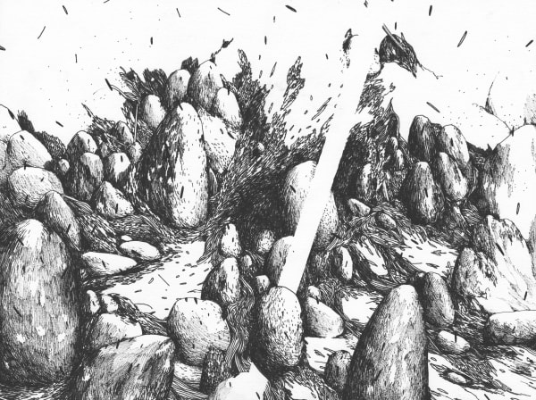 Tellas 2200 ink on paper 40 x 30 cm