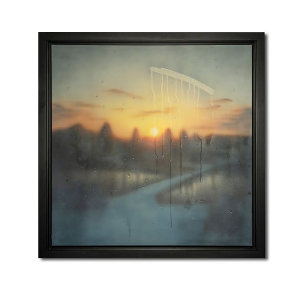 Saype 6 février 2015, 17h26min, 6° 46' 52.00" E ; 47° 41' 18.44"N, 2023 Acrylic on canvas Unique piece Framed: 112 x 112 cm 44 1/8 x 44 1/8 in Unframed: 100 x 100 cm 39 3/8 x 28 in