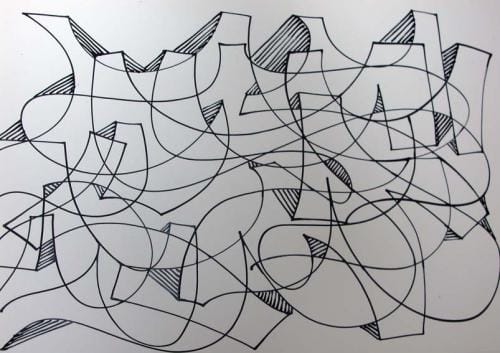 West untitled ink on paper 102 cm x 66 cm