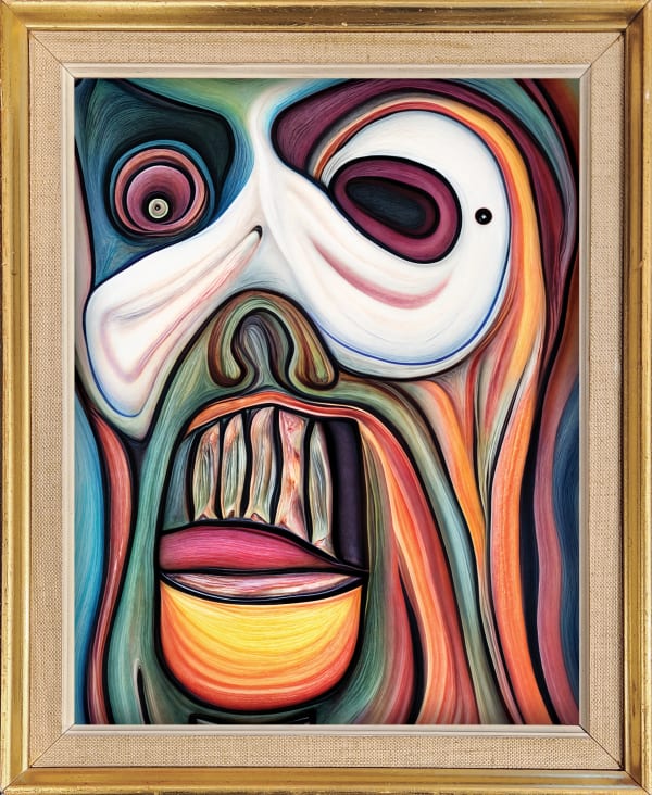 Obvious Benign Terror, 2024 Two-layer Digigraphie® print on cotton texture paper, 4-Blacks deep overprint Framed: 30.5 x 25 cm, 12 x 9 7/8 in Unframed: 26.5 x 21 cm, 10 3/8 x 8 1/4 in