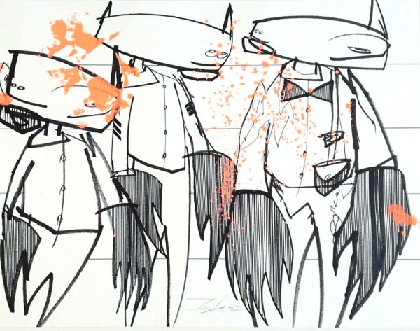 Futura Pointmen 3 ink on paper 50 x 65 cm