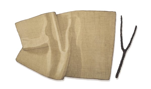 Jiang Ji'An Silk, small branch Mixed Media 82 x 56 cm