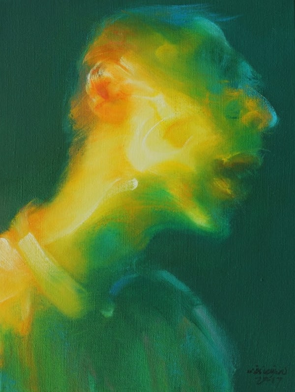 Wu Jianjun Portrait of a man, 2017 Oil painting on canvas 30 x 40 cm